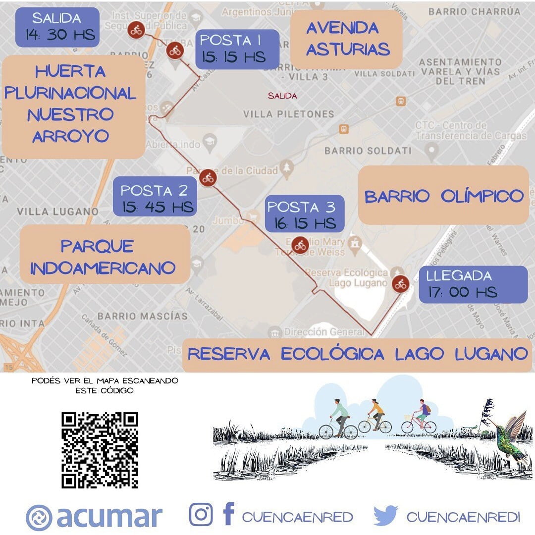 Recorrido 2da Bicicleteada Biocorredor Cildañez - Flyer 2