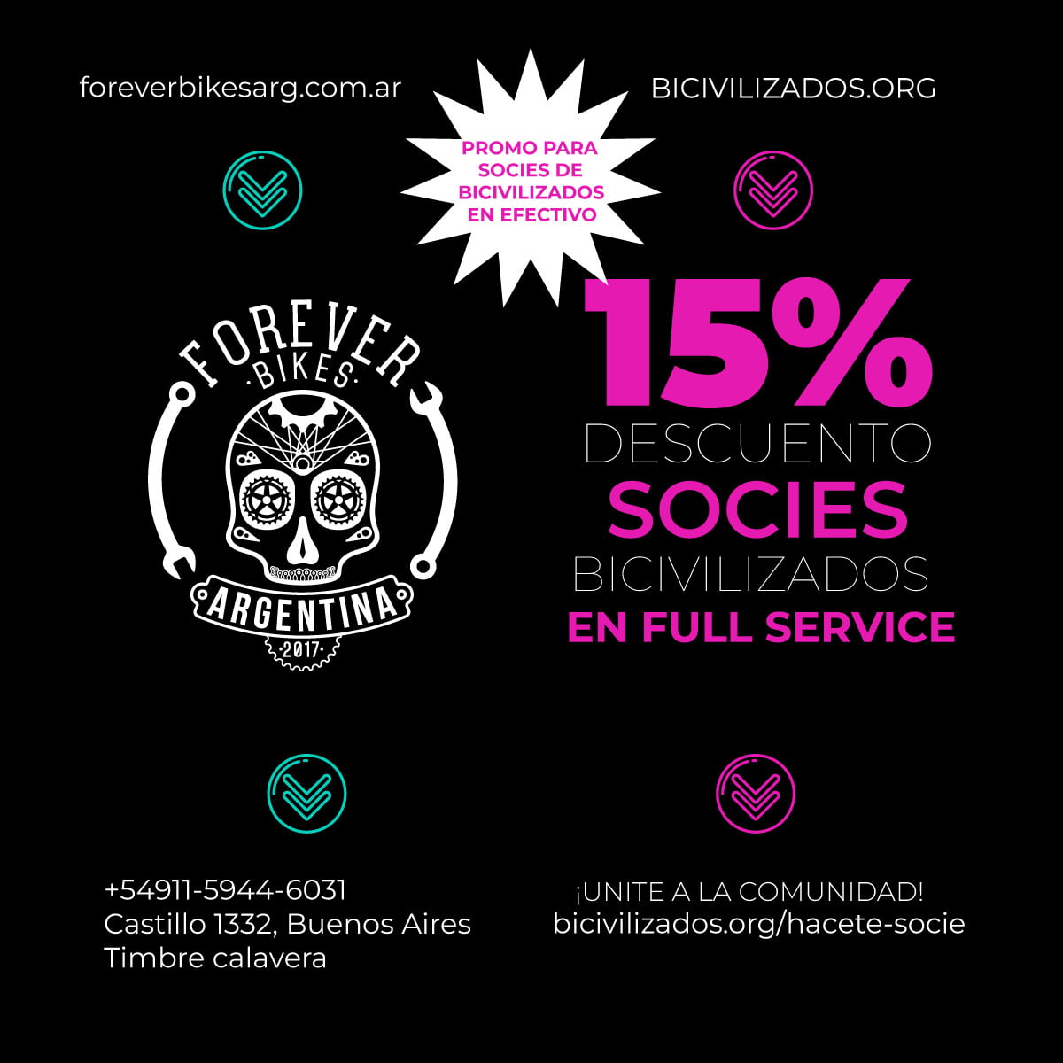 15% beneficio service bicivilizados