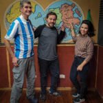 Adrián Sánchez, Leo Spinetto y Karina Niebla