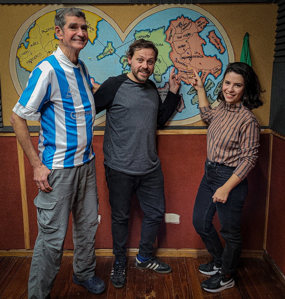 Adrián Sánchez, Leo Spinetto y Karina Niebla