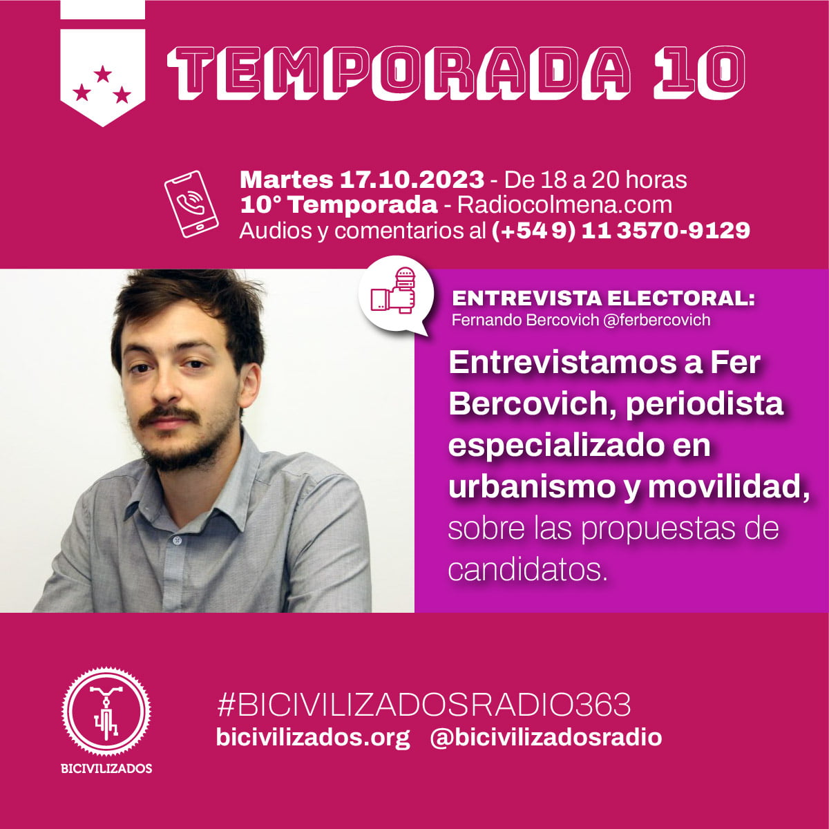 Fernando Bercovich en Bicivilizados Radio