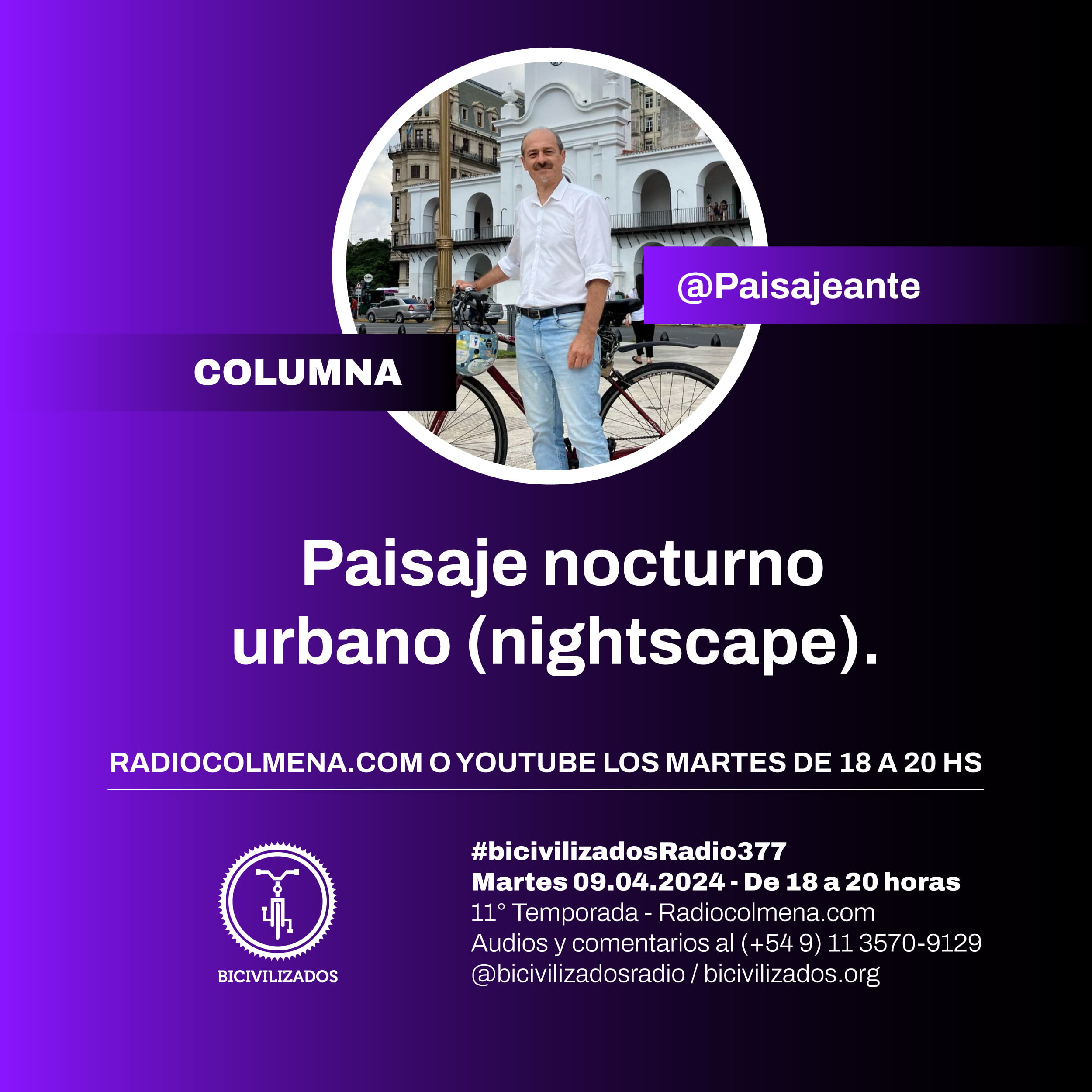 Paisaje Nocturno urbano por paisajeante en bicivilizados radio 377